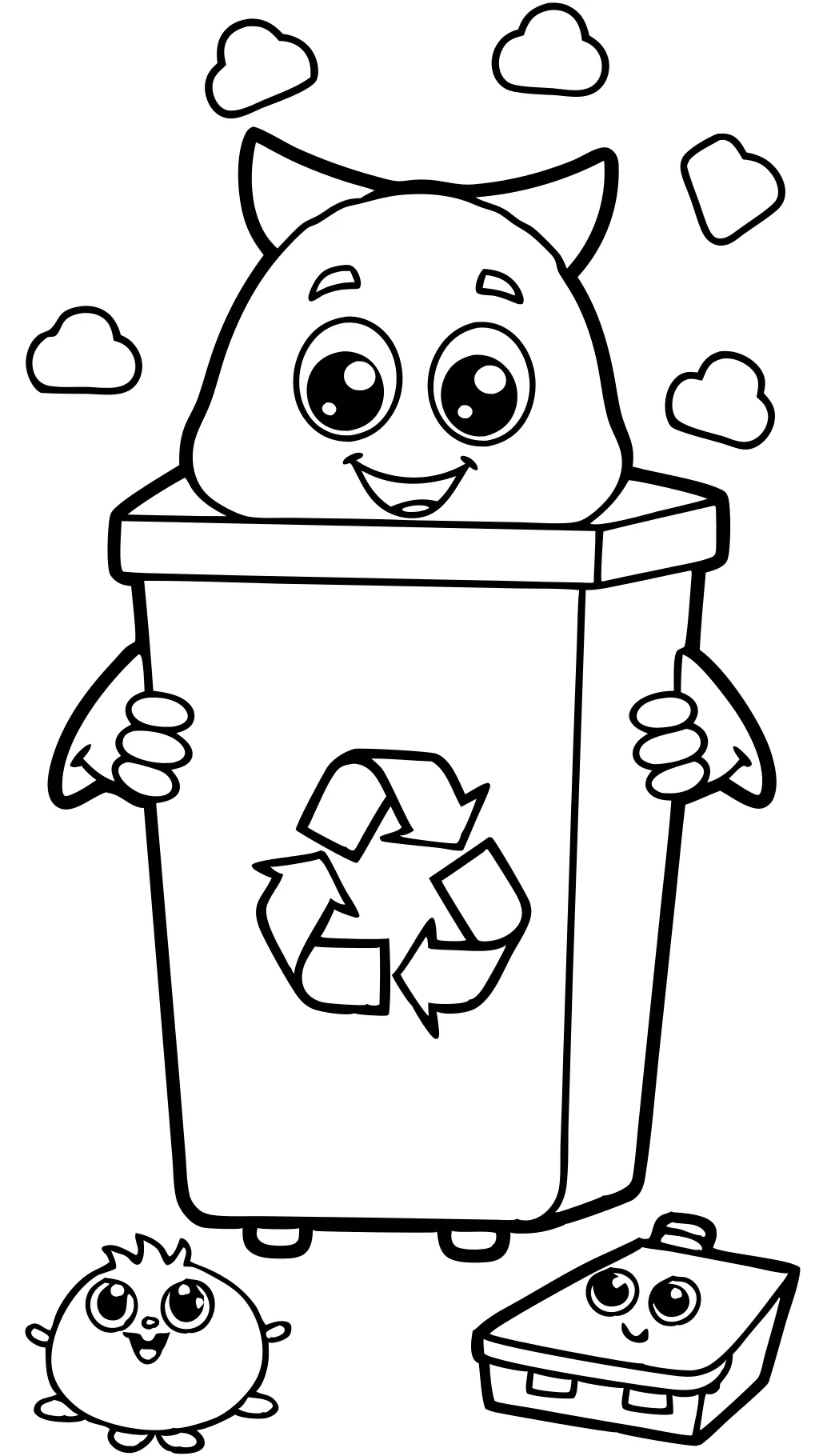 recycling coloring pages